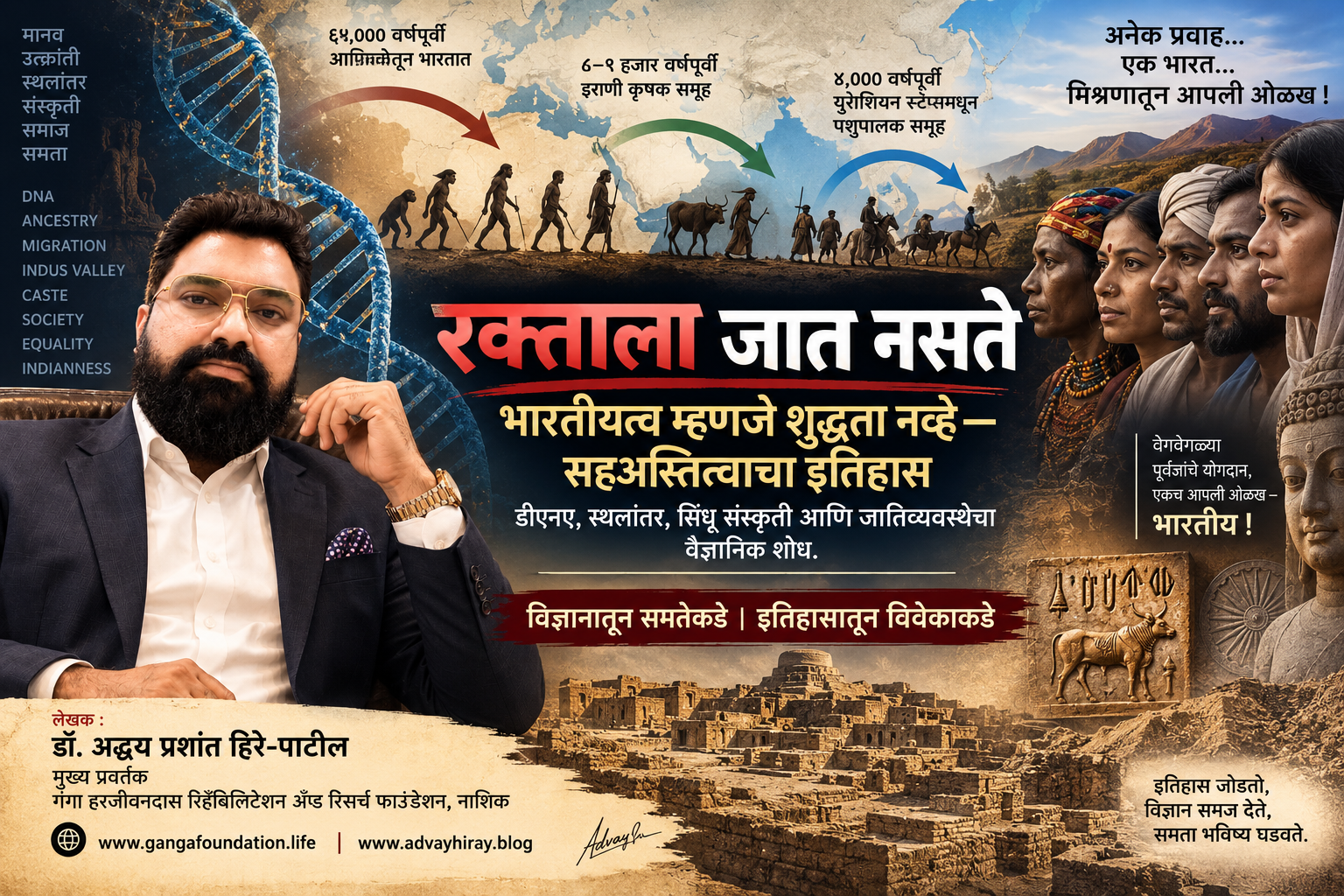 रक्ताला जात नसते : भारताच्या डीएनएमध्ये दडलेला स्थलांतर, संमिश्रता आणि समतेचा इतिहास!